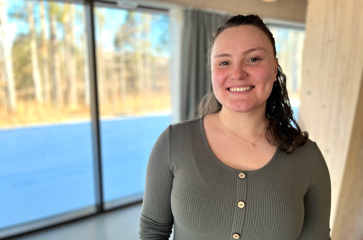 Porträtt på lärlingen Jessika Strömblad.